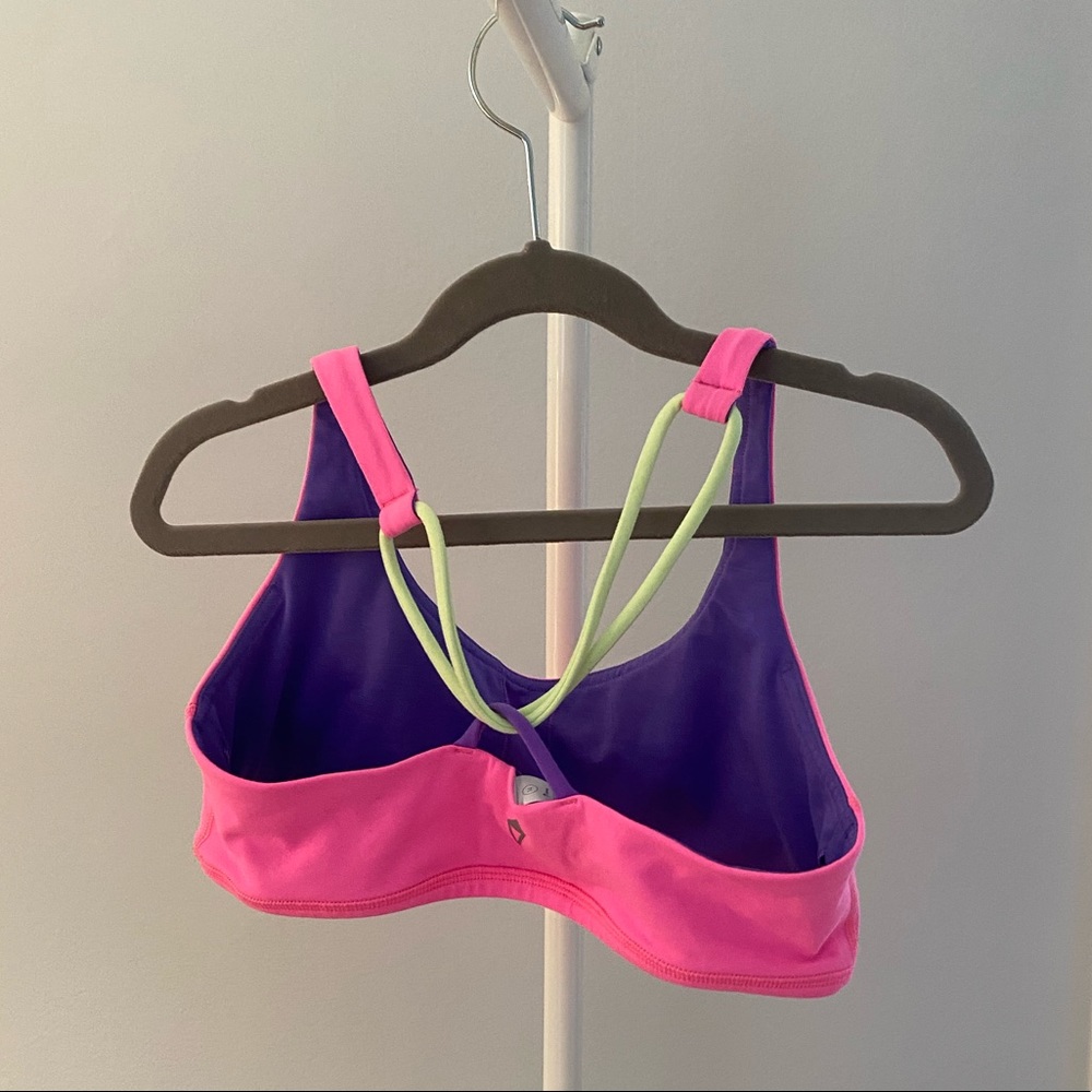 Ivivva Neon Pink Criss Cross Sports Bra